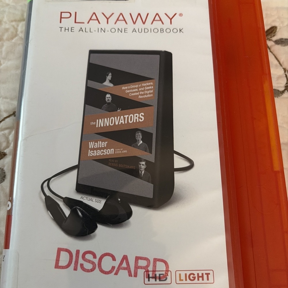 Playaway Audio Book Ex Library - The Innovators By Walter Isaacson